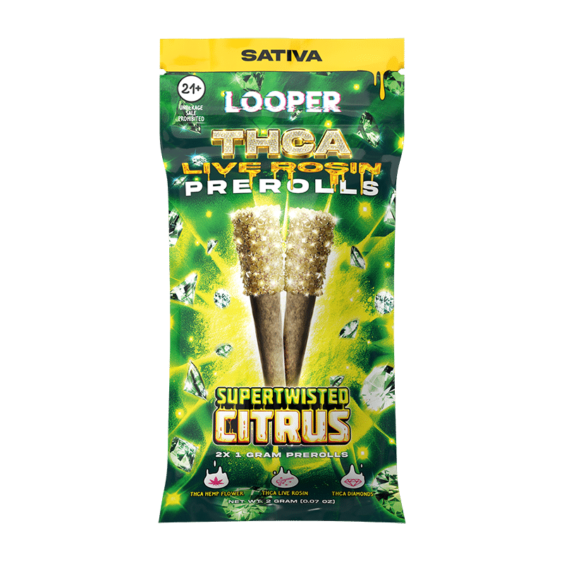 LOOPER - THCA - LIVE ROSIN DIAMOND 1g PRE-ROLLS - 2pk