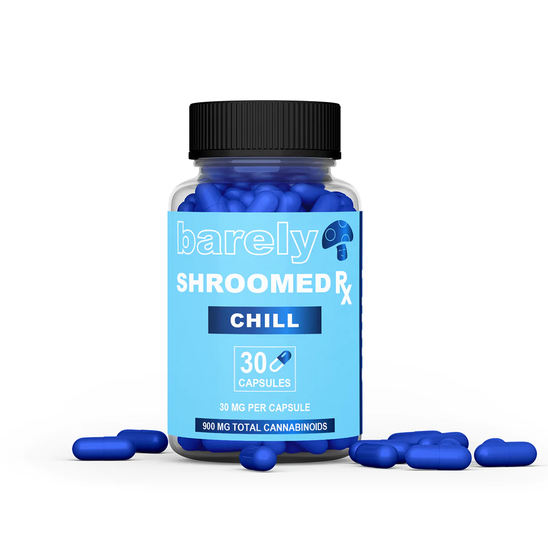 BARELY SHROOMED CHILL: NOOTROPIC MUSHROOM BLEND + NANO CANNABINOIDS