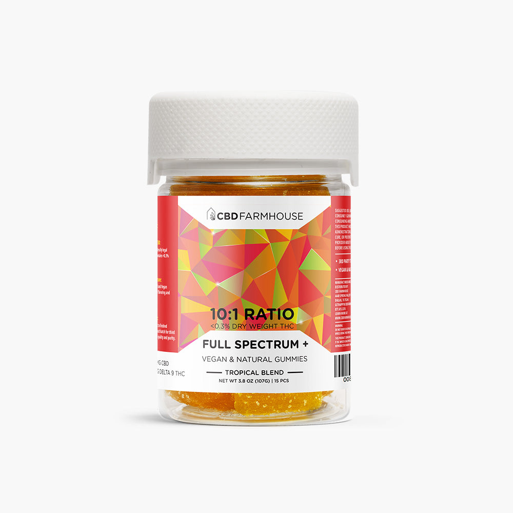CBD FARMHOUSE - FULL SPECTRUM+ GUMMIES 10:1 CBD:D9 THC 110mg/15ct