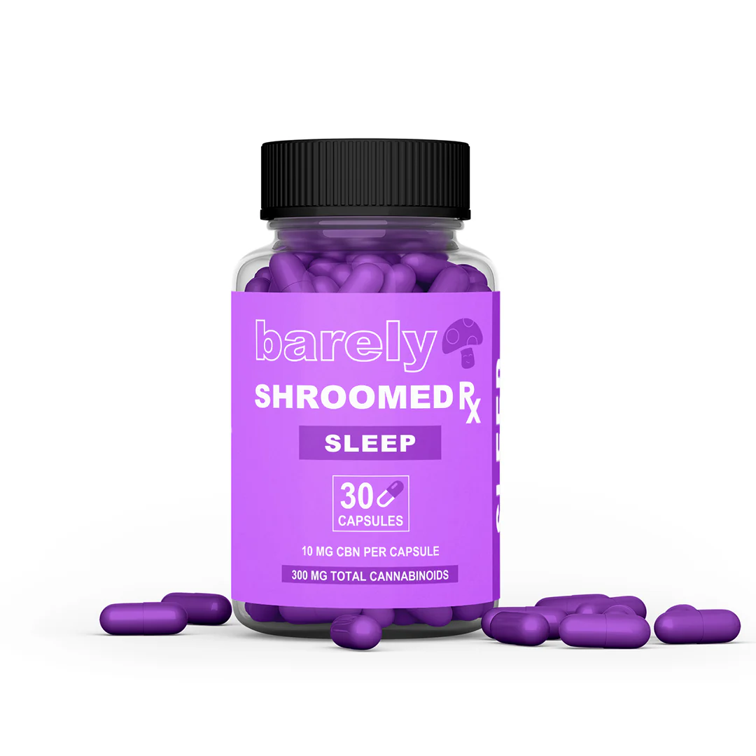 BARELY SHROOMED SLEEP: NOOTROPIC MUSHROOM BLEND + NANO CANNABINOIDS