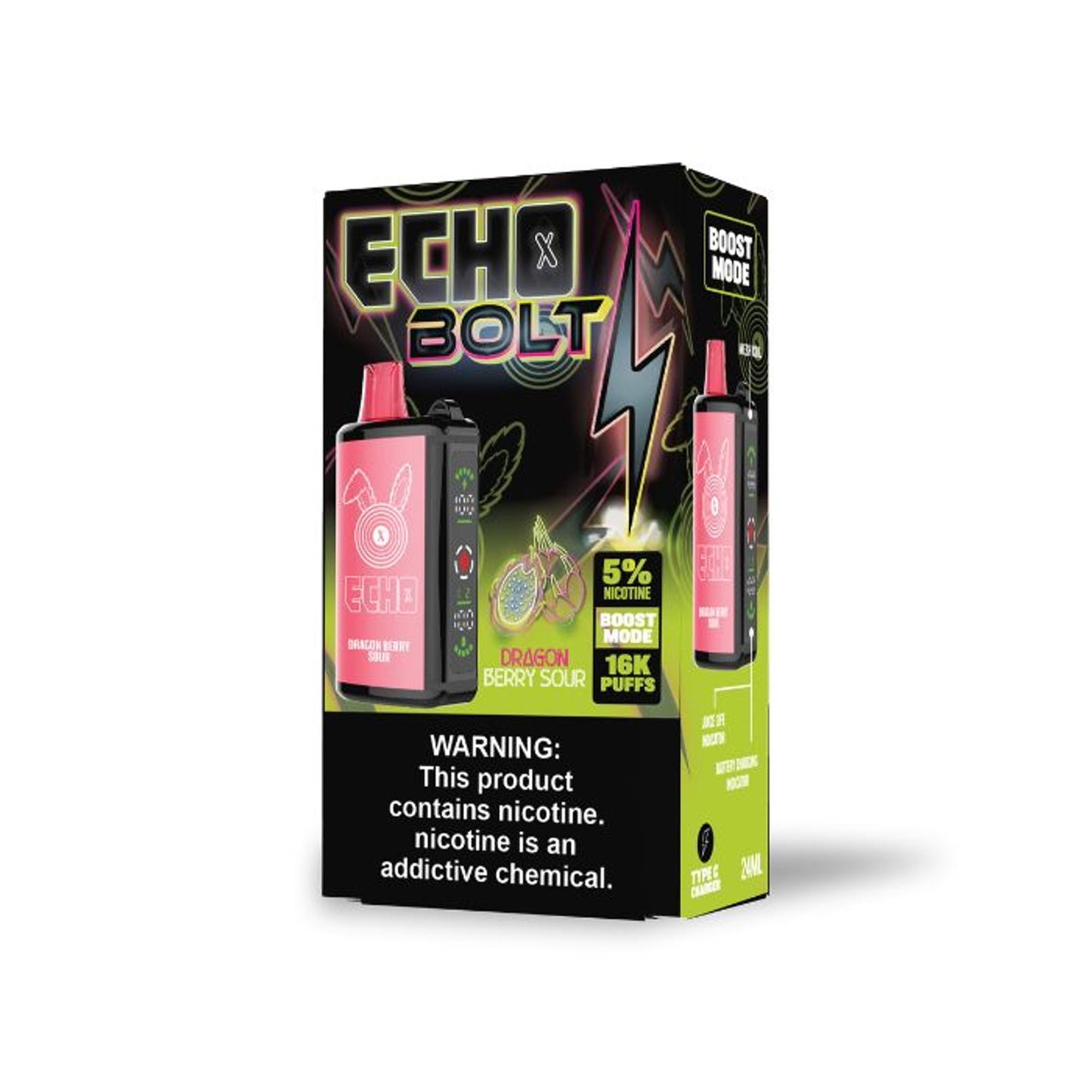 ECHO BOLT Disposable Nicotine Vape 16000 Puffs (24mL)