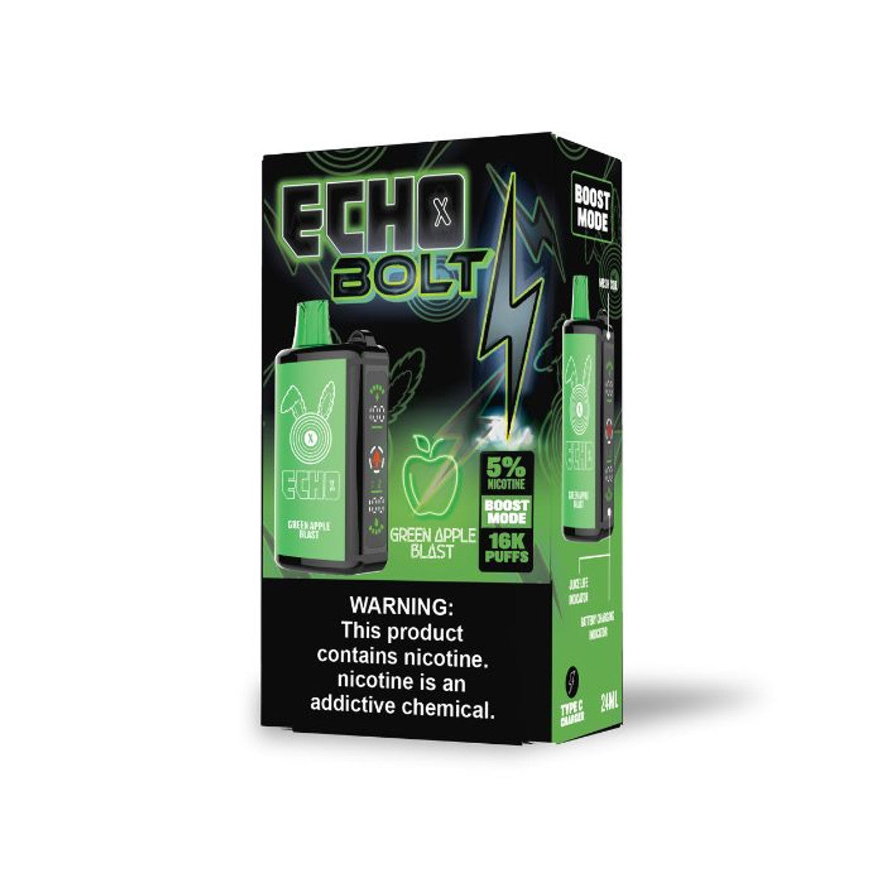 ECHO BOLT Disposable Nicotine Vape 16000 Puffs (24mL)