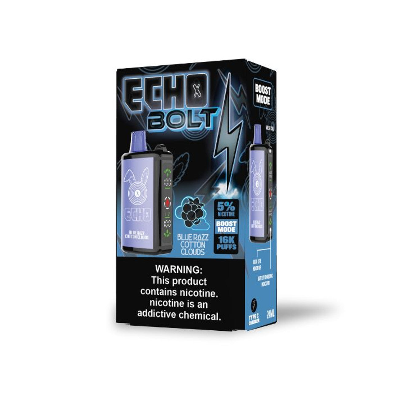 ECHO BOLT Disposable Nicotine Vape 16000 Puffs (24mL)