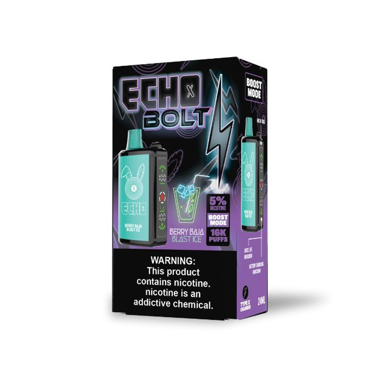 ECHO BOLT Disposable Nicotine Vape 16000 Puffs (24mL)